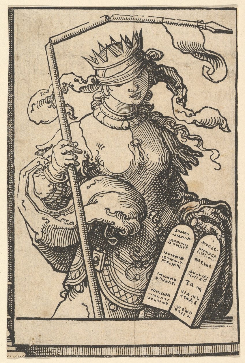 Vanha testamentti tai synagoga, Sibylit-sarjasta, n. 1530. tekijältä Lucas van Leyden