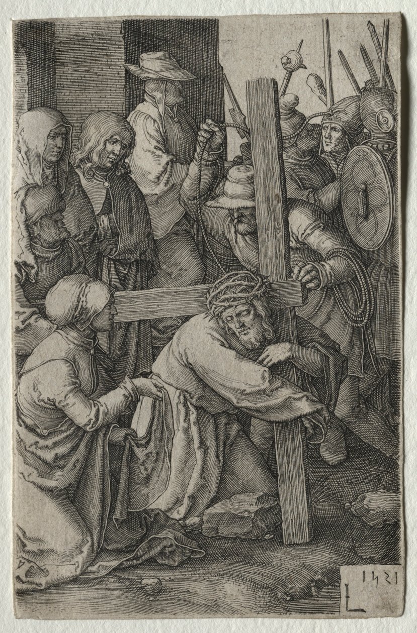 Passion: Kristus kantaa ristiä, 1521. tekijältä Lucas van Leyden