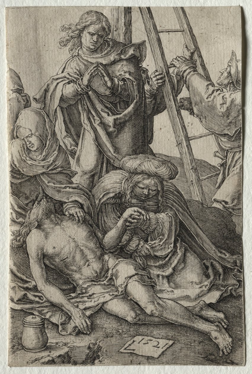 Passion: Laskeutuminen ristiltä, 1521. tekijältä Lucas van Leyden