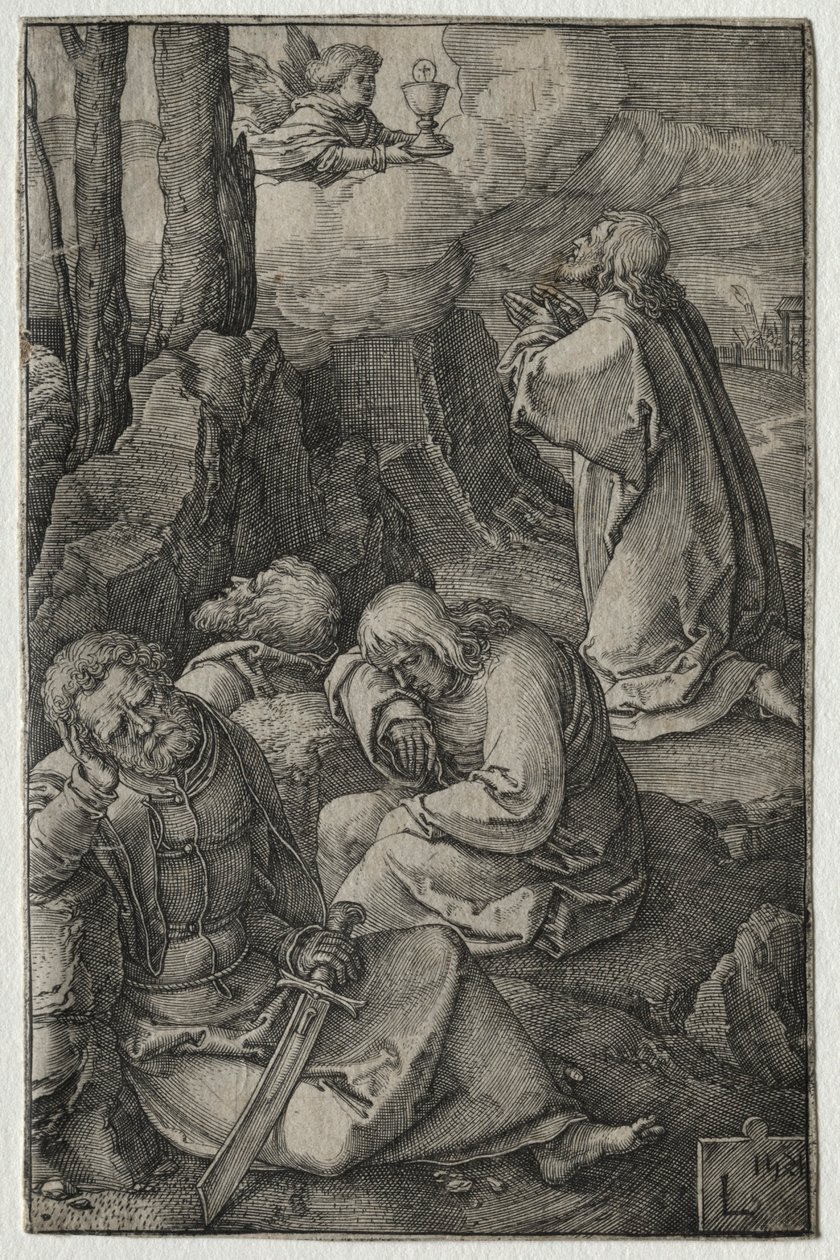 Passion: Agony in the Garden, 1521. tekijältä Lucas van Leyden