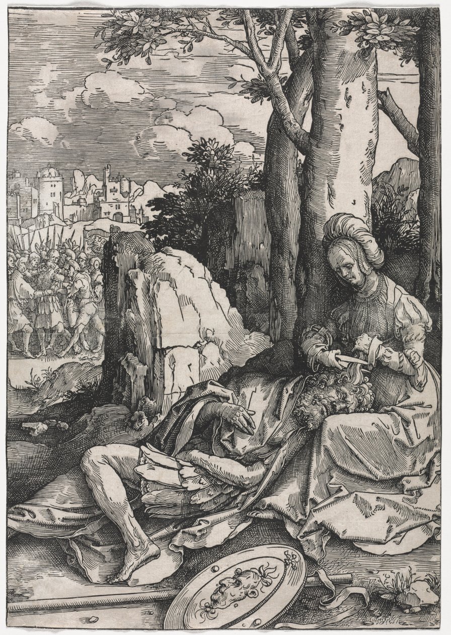 Naisten voima: Simson ja Delilah, n. 1512. tekijältä Lucas van Leyden