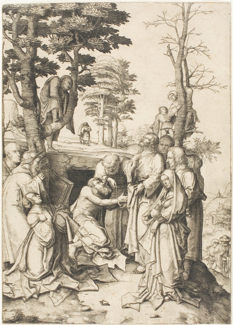 Lasaruksen herättäminen tekijältä Lucas van Leyden