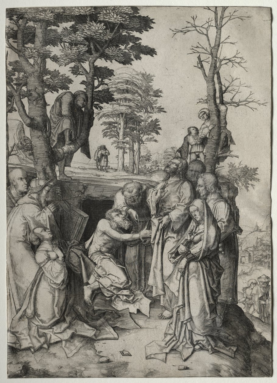 Lasaruksen herättäminen tekijältä Lucas van Leyden