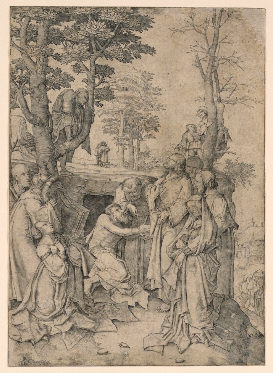 Lasaruksen ylösnousemus tekijältä Lucas van Leyden