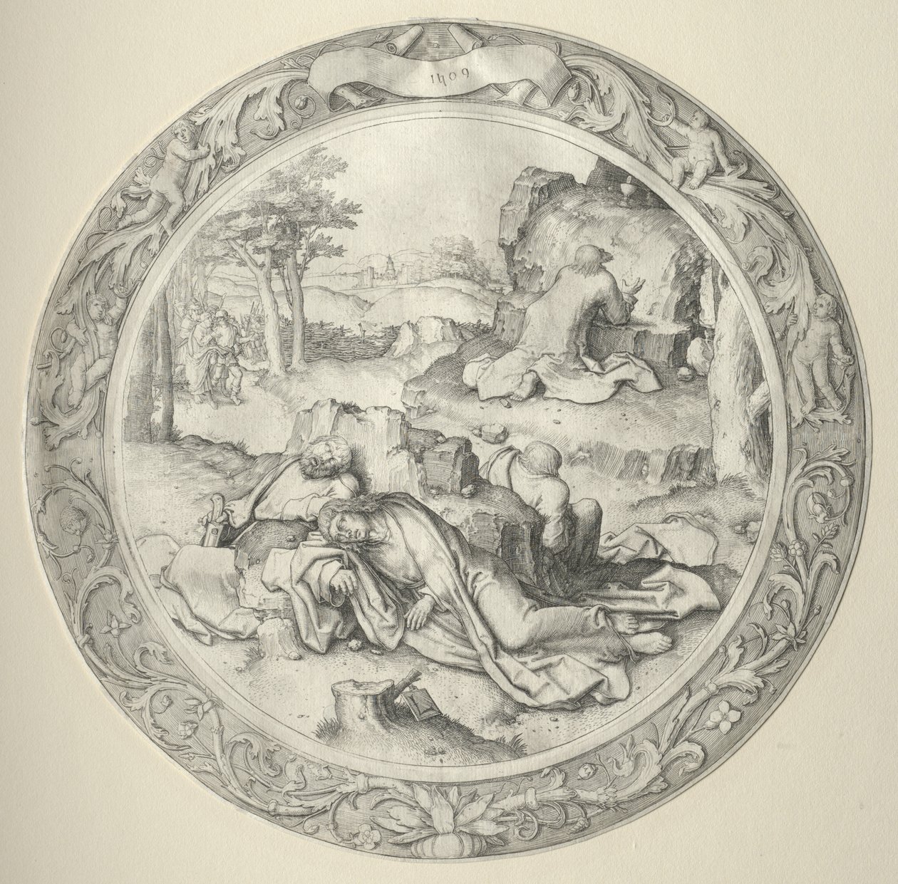 Pyöreä intohimo, 1509. tekijältä Lucas van Leyden
