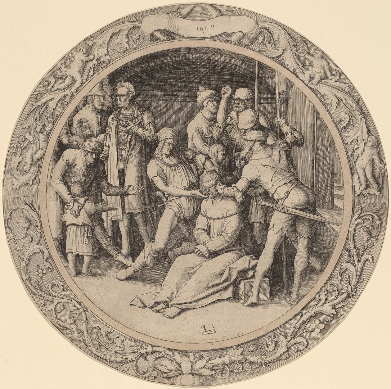 Kristuksen pilkkaaminen tekijältä Lucas van Leyden