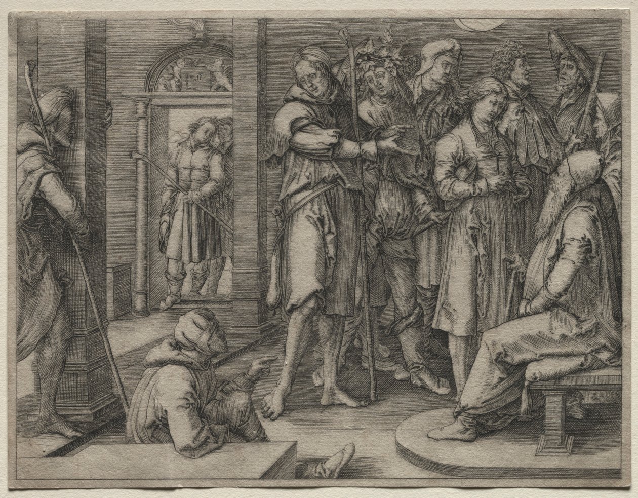 Joosefin tarina: Joosef tulkitsee unelmansa Jaakobille, 1512. tekijältä Lucas van Leyden