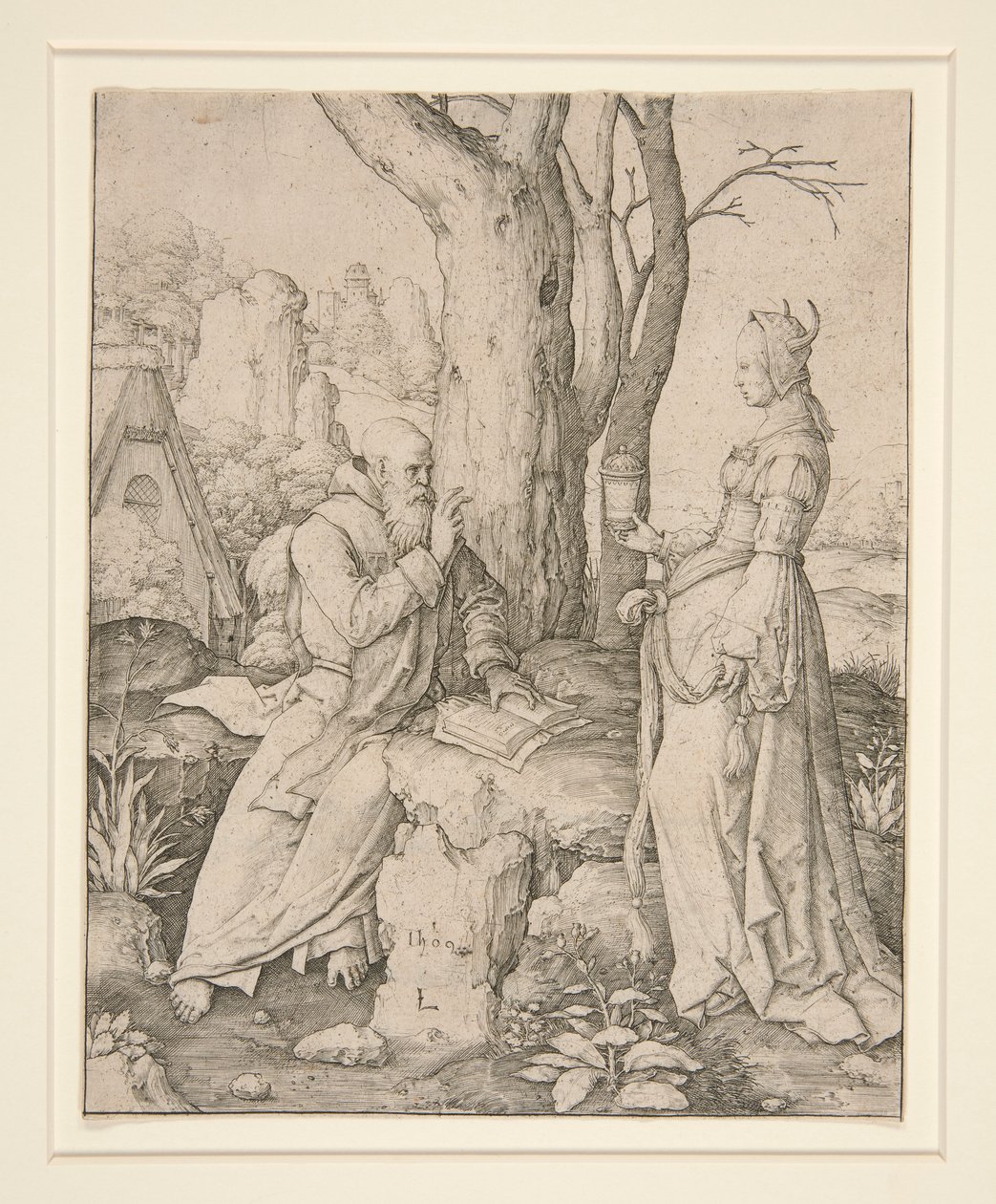 Pyhän Antoniuksen kiusaus tekijältä Lucas van Leyden