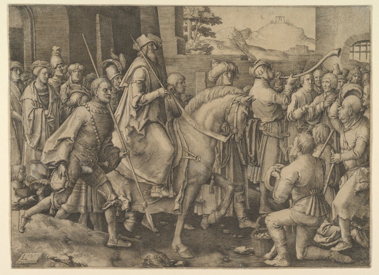 Mordokain voitto, 1515. tekijältä Lucas van Leyden