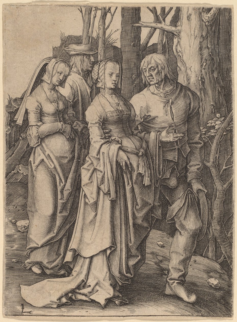 Kaksi paria metsässä tekijältä Lucas van Leyden