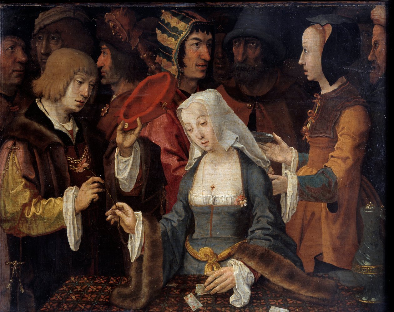 Korttiampujat Maalaus tekijältä Lucas van Leyden