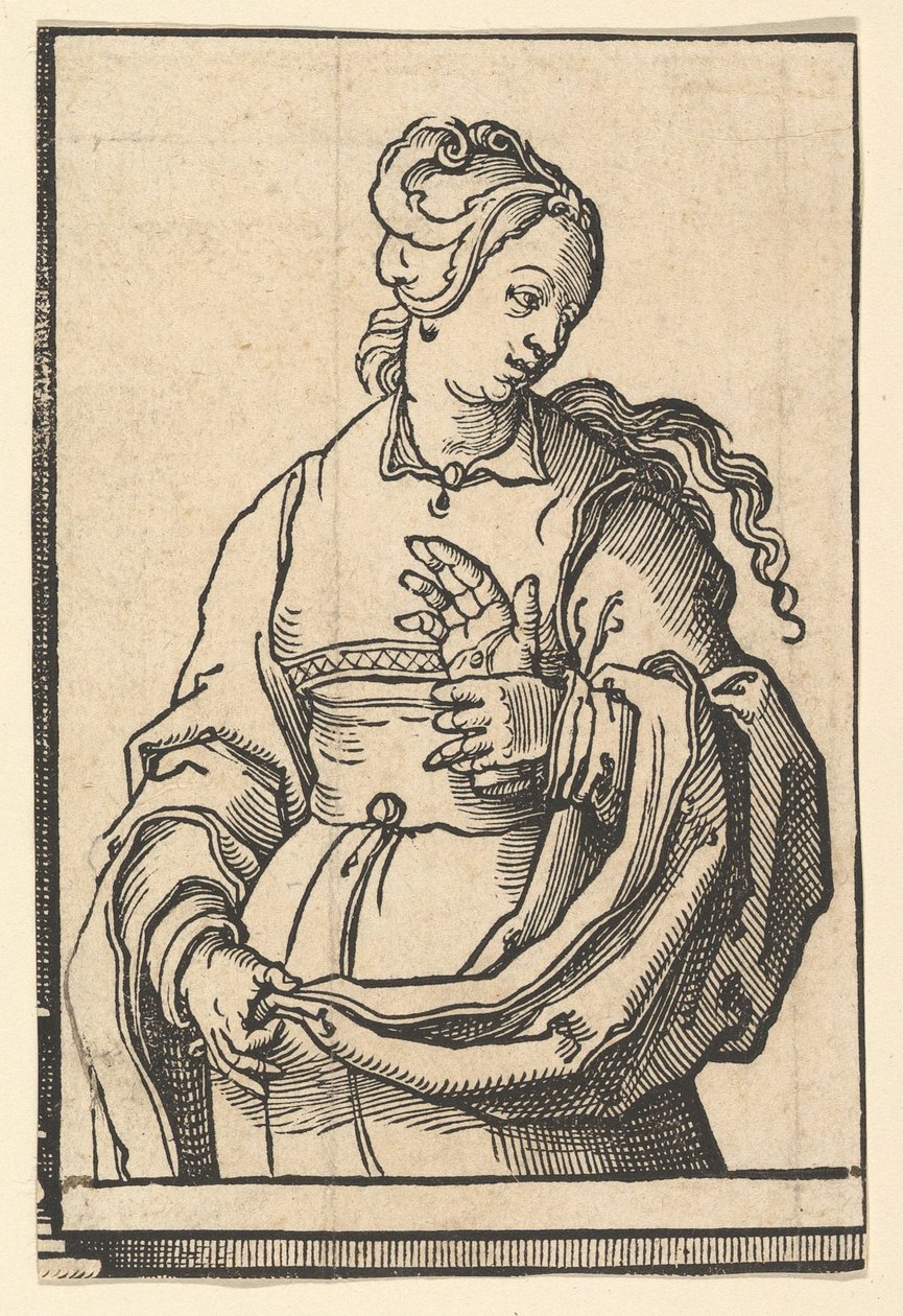 Tiburtine Sibyl, sarjasta Sibyls, n. 1530. tekijältä Lucas van Leyden