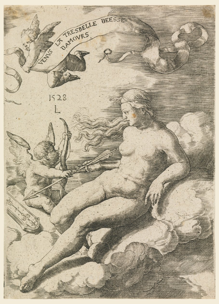 Venus ja Cupid tekijältä Lucas van Leyden