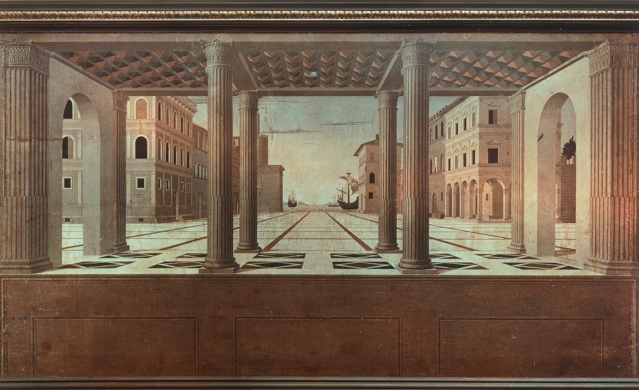 Ihanteellinen näkymä, kirjoittanut Luciano Laurana (1420-1479). tekijältä Luciano Laurana