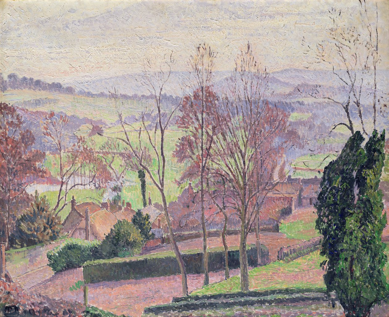 Helmikuun aamu, East Knoyle, 1917 tekijältä Lucien Pissarro
