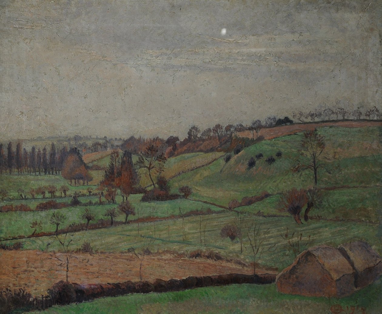 The Valley, Duton Hill, Elsenham, Essex, 1915 tekijältä Lucien Pissarro