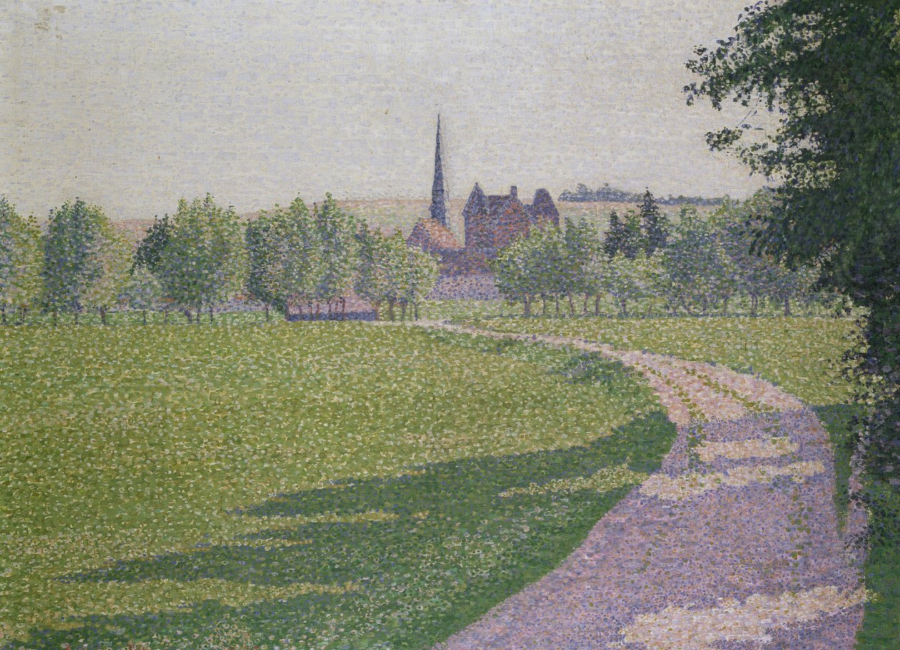 Éragnyn kirkko, 1886 tekijältä Lucien Pissarro