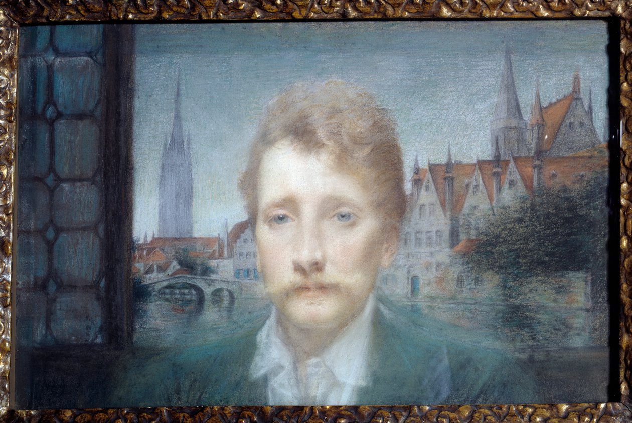 Belgialaisen runoilijan Georges Rodenbachin (1855-1898) muotokuva 1895 (pastelli) tekijältä Lucien Levy Dhurmer