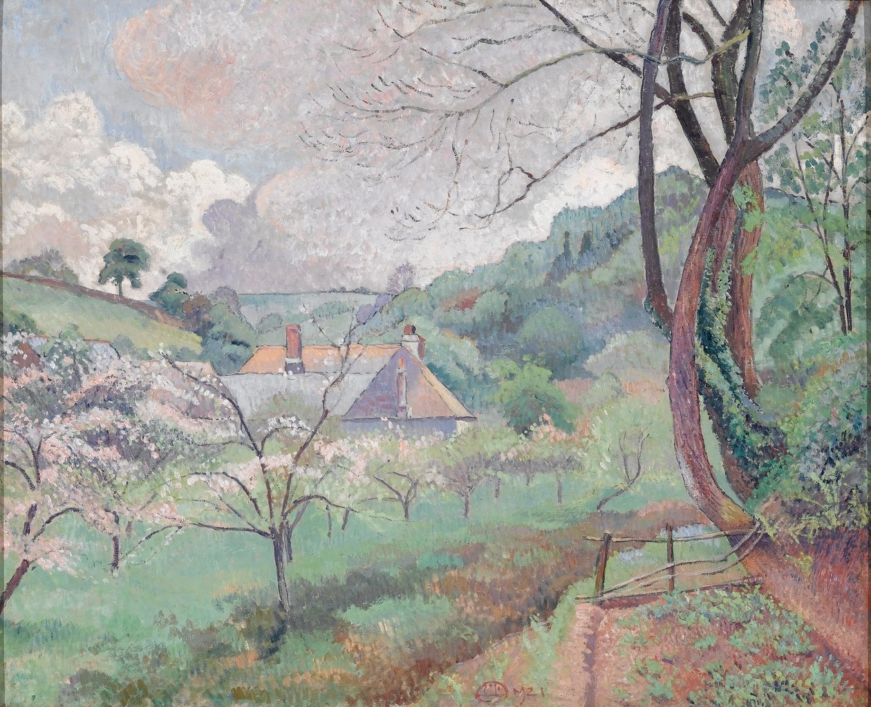 Omenankukkia, Riversbridge Farm, Blackpool tekijältä Lucien Pissarro