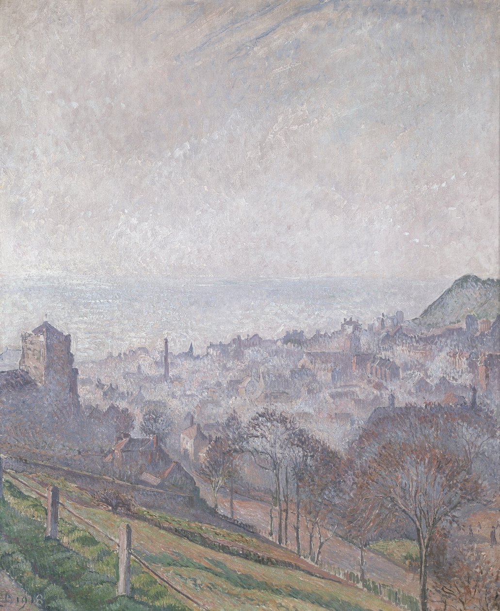 Hastings: Hastings: Sumu, aurinko ja savu, 1918 tekijältä Lucien Pissarro