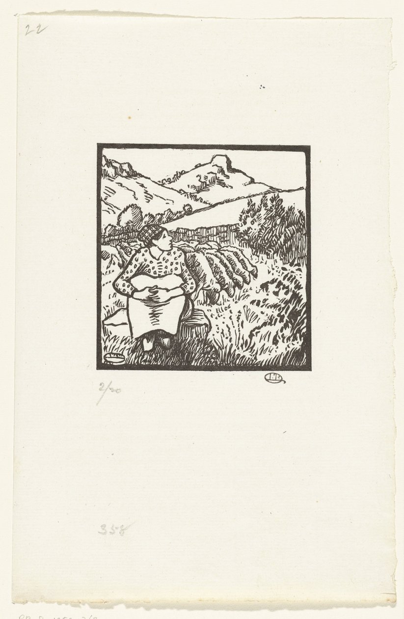 Herderin Bergère C.O. Mont Tourin tekijältä Lucien Pissarro