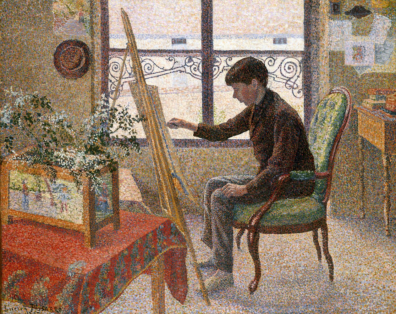 Studion sisustus (öljy kankaalle) tekijältä Lucien Pissarro