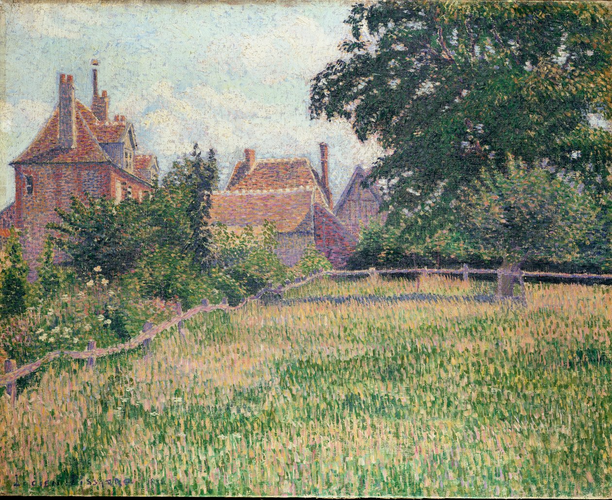 Kuurojen talo, Eragny, 1886 tekijältä Lucien Pissarro