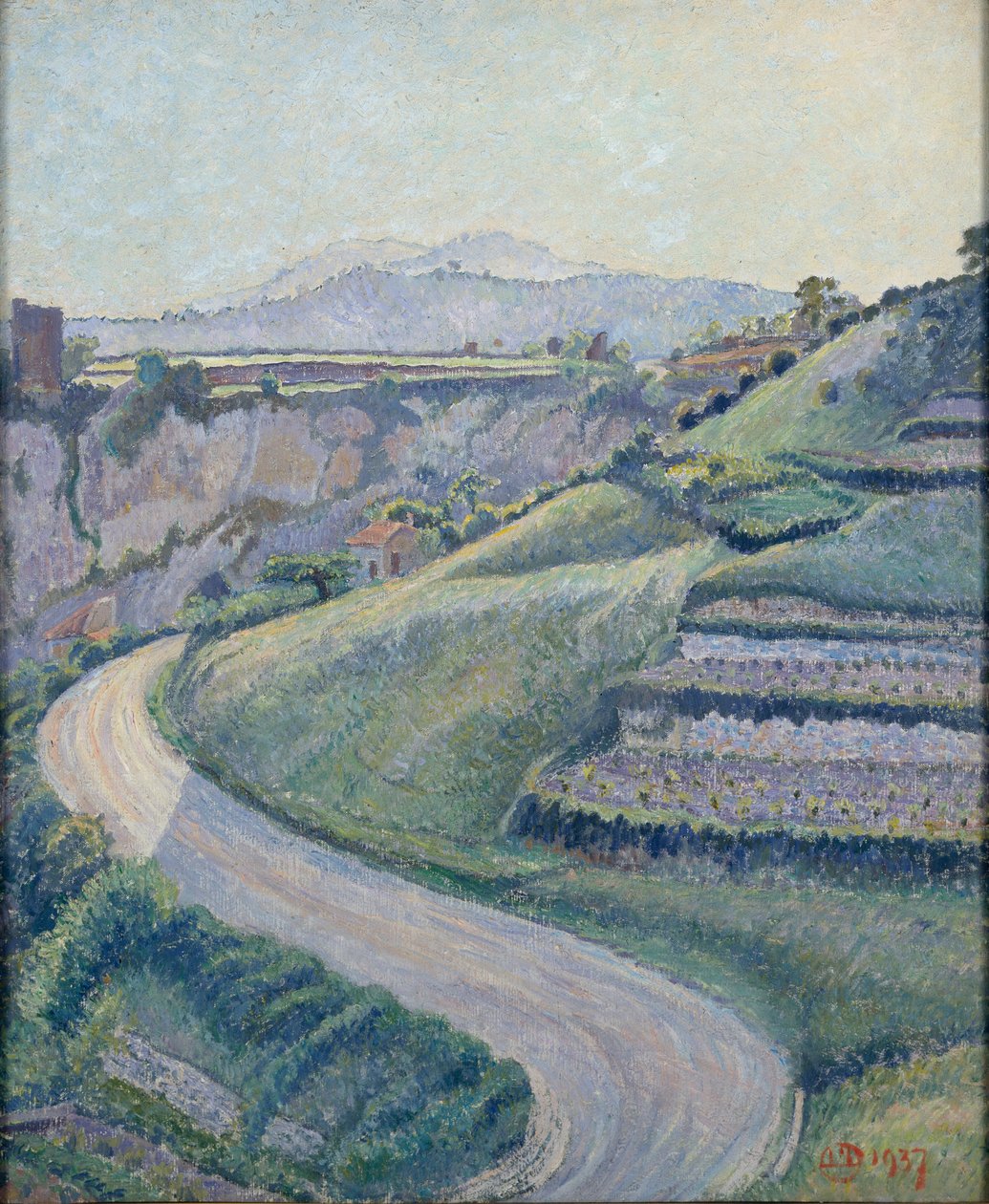 Uusi tie, Cotignac, 1937 tekijältä Lucien Pissarro