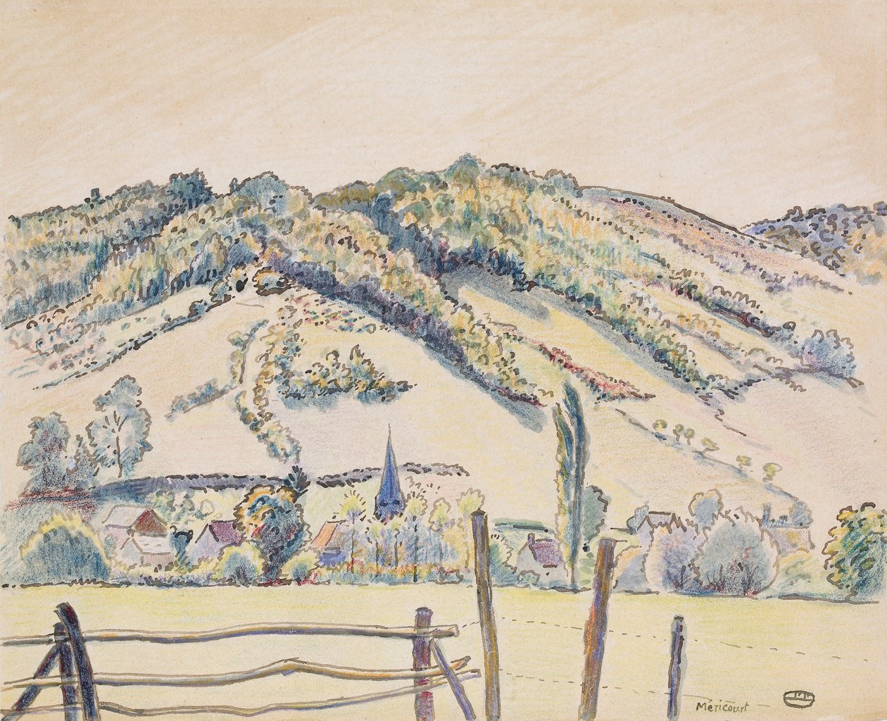 Mericourt, 1919 finlandès tekijältä Lucien Pissarro