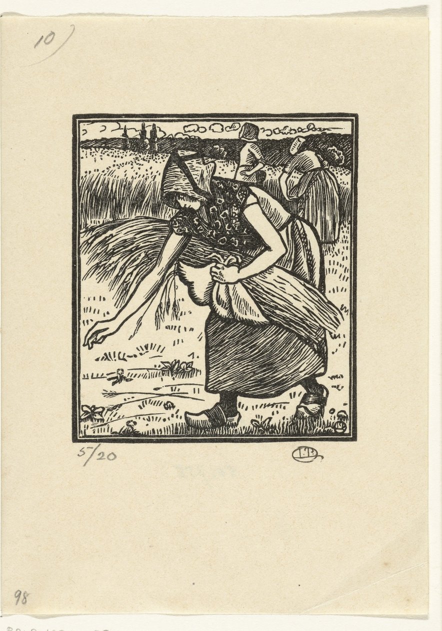 Ruth kerää korvia tekijältä Lucien Pissarro