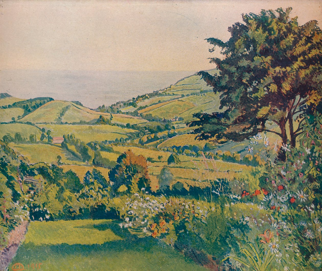 Merinäköala, kalalammet, 1915, c1932 tekijältä Lucien Pissarro