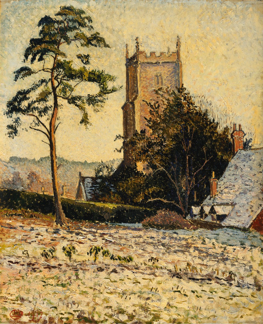 East Knoylen kirkko, Thaw tekijältä Lucien Pissarro