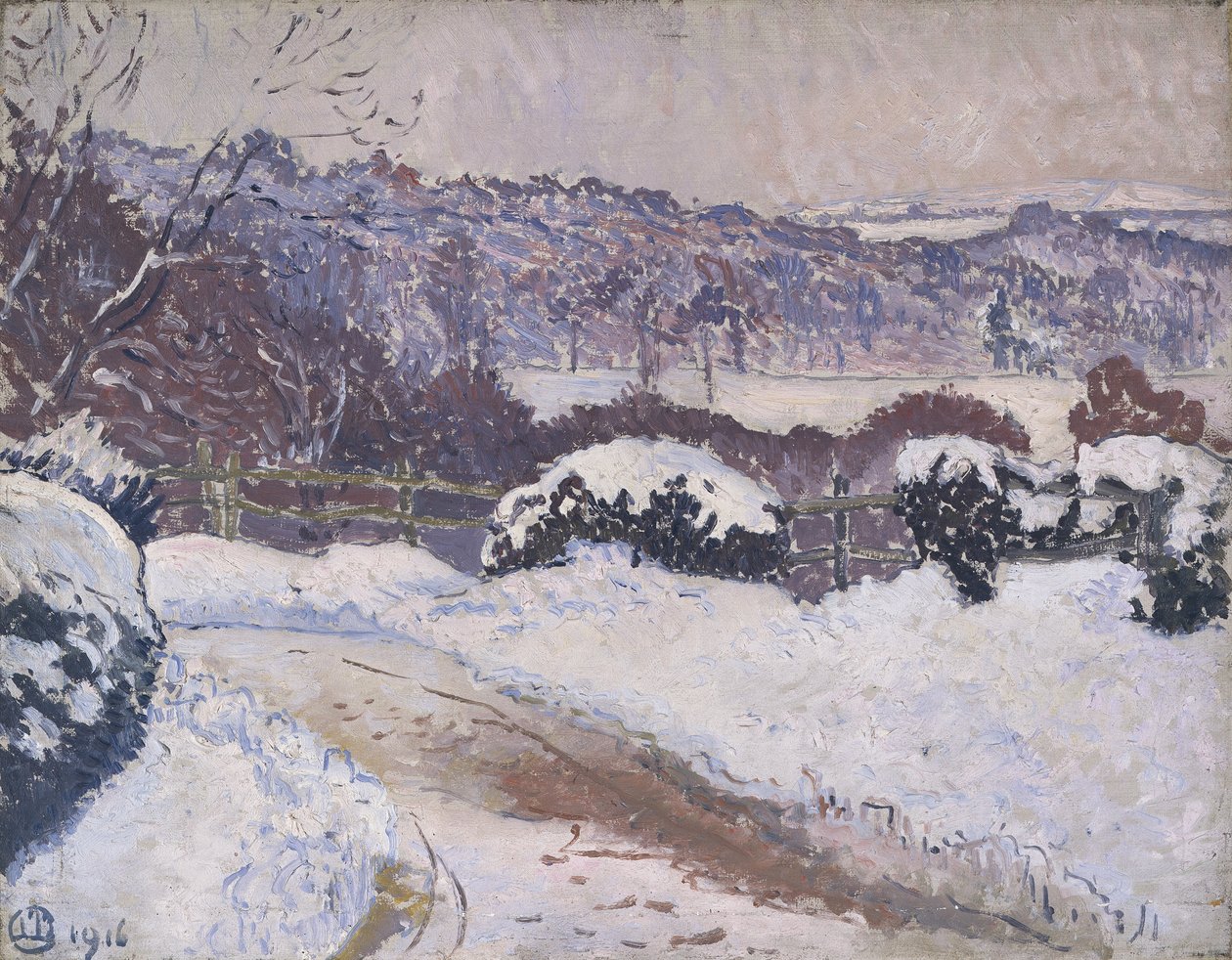 Dorking Road, Coldharbour, lumessa tekijältä Lucien Pissarro