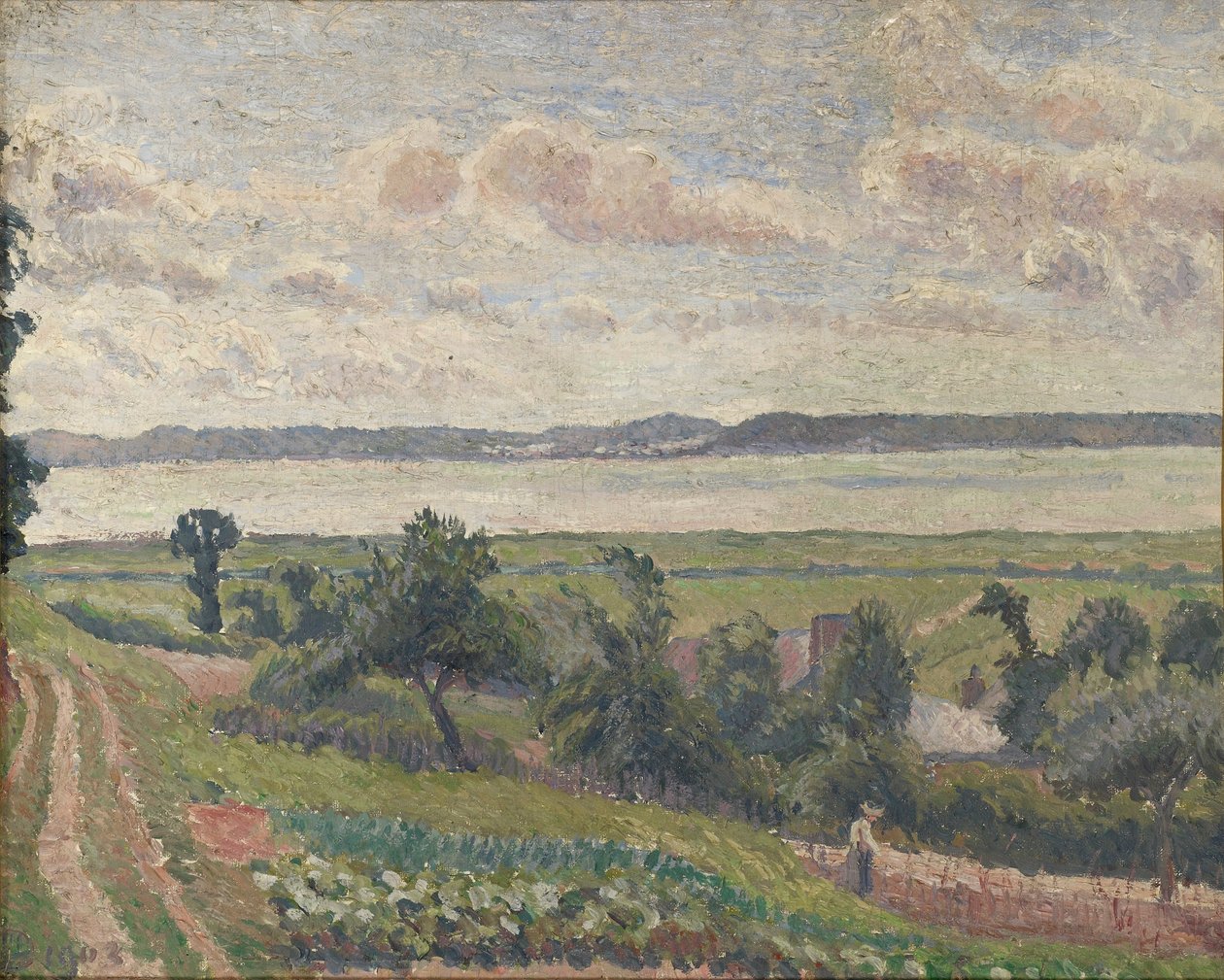 Näkymä suistoon, Harfleur, 1903 tekijältä Lucien Pissarro