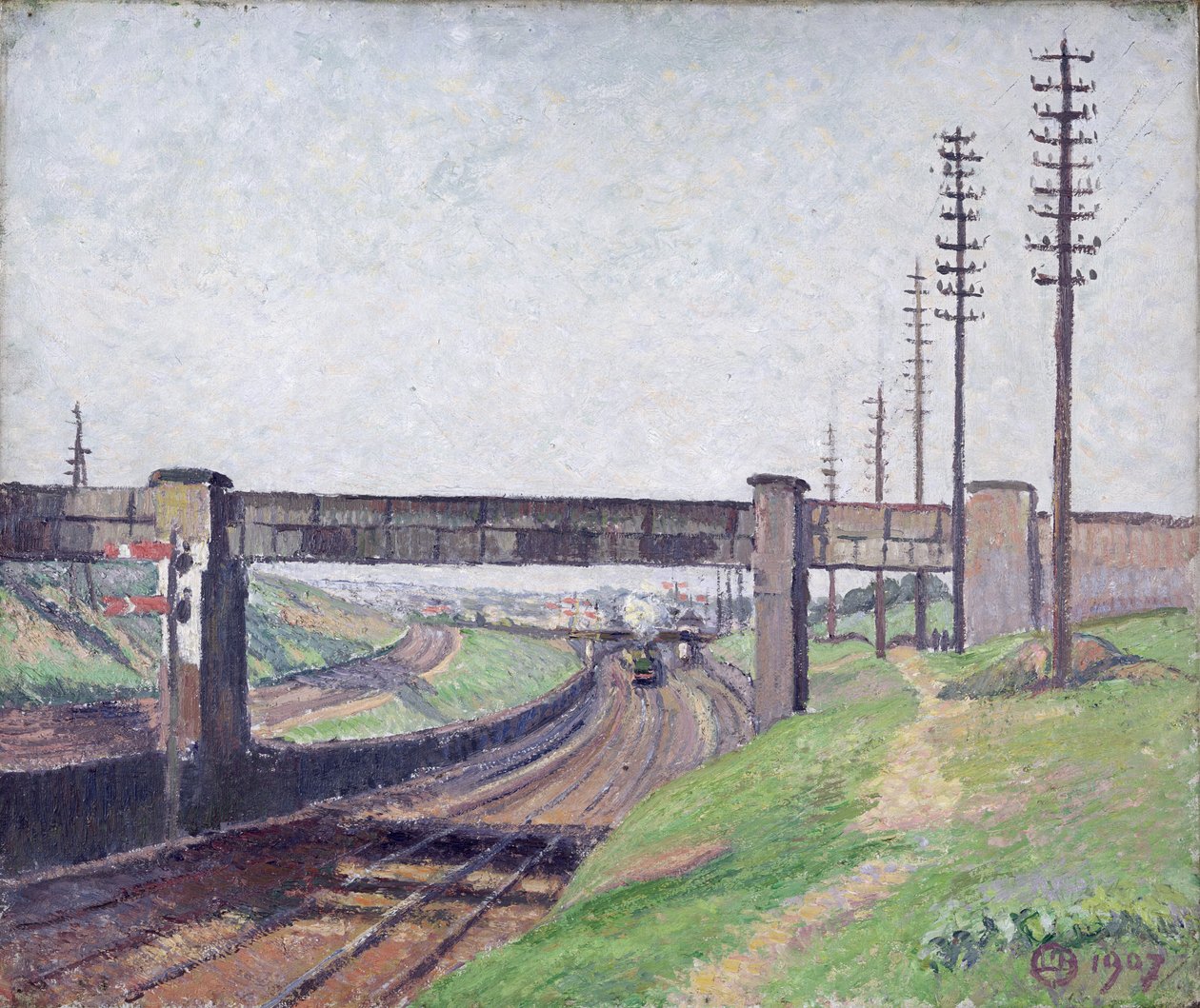 Wells Farm Railway Bridge, Acton tekijältä Lucien Pissarro
