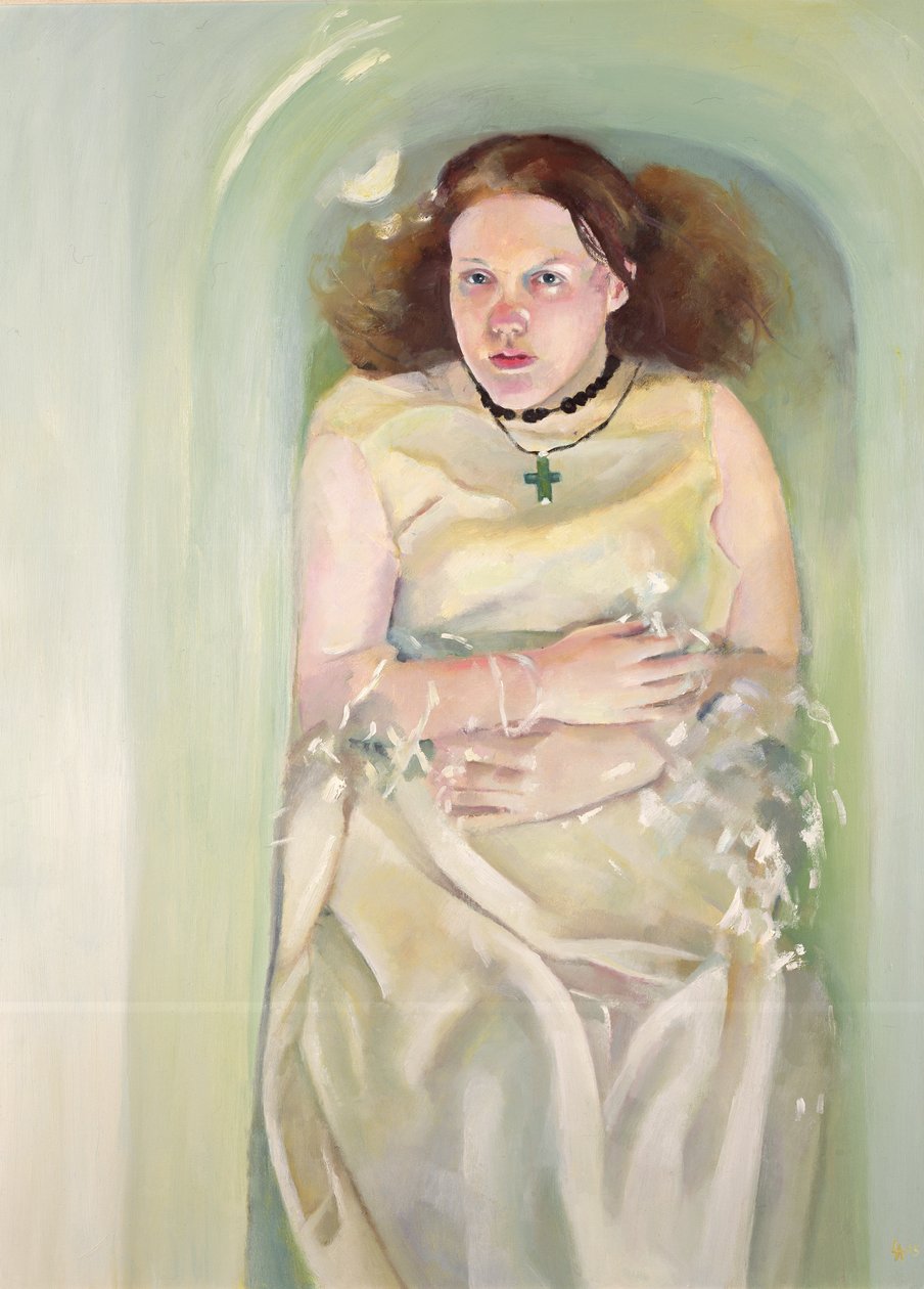 Tyttö kylvyssä, 2004 (öljy kankaalle) tekijältä Lucinda Arundell