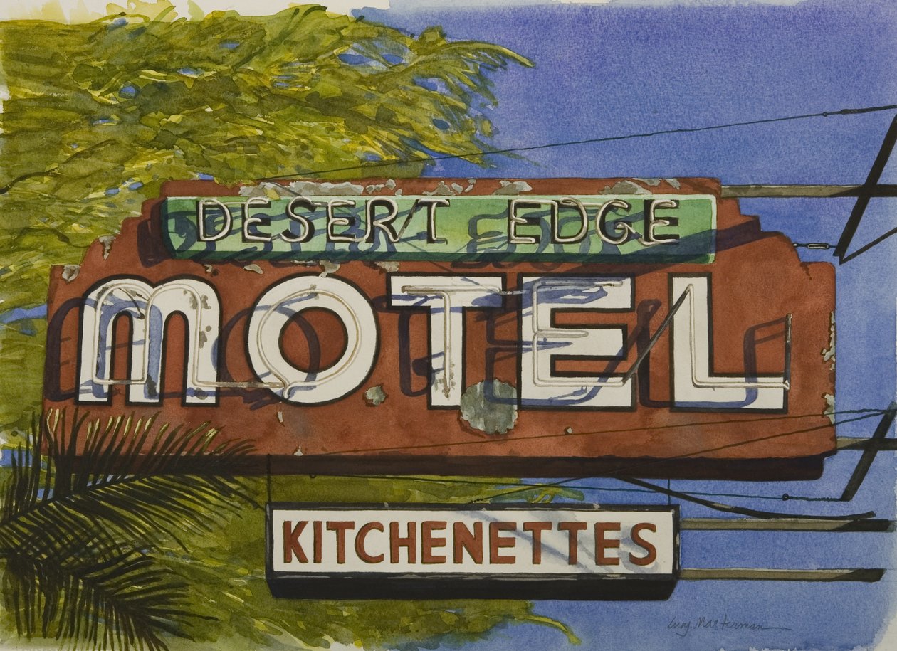 Desert Edge Motel, 2006 (wc paperilla) tekijältä Lucy Masterman