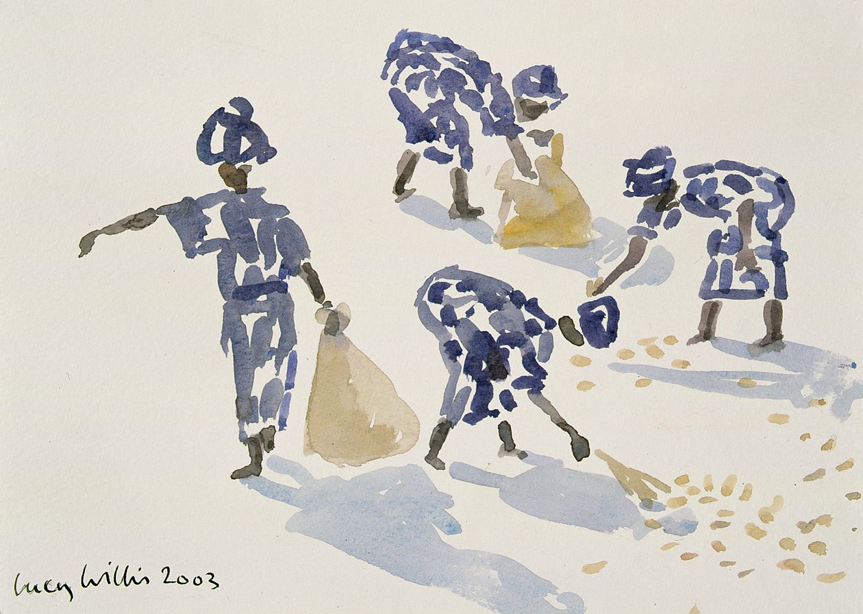 Clearing Leaves, Senegal, 2003 (wc paperilla) tekijältä Lucy Willis