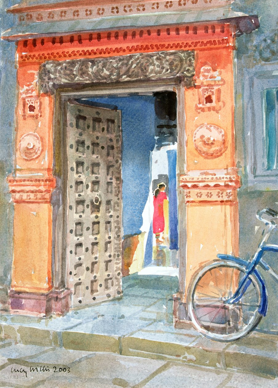 Vanhassakaupungissa, Bhuj, 2003 (wc paperilla) tekijältä Lucy Willis