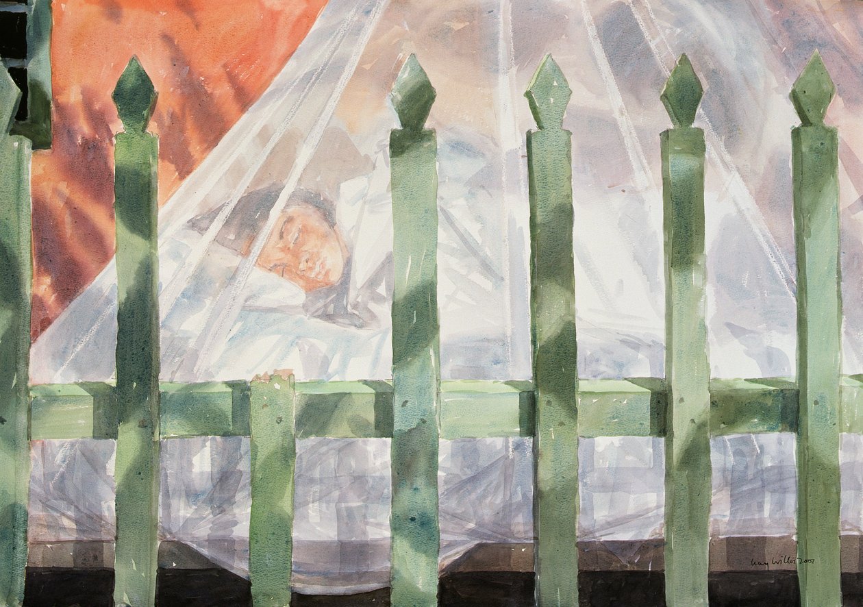 Sleeping in the Garden, Kreikka I, 2001 (wc paperilla) tekijältä Lucy Willis