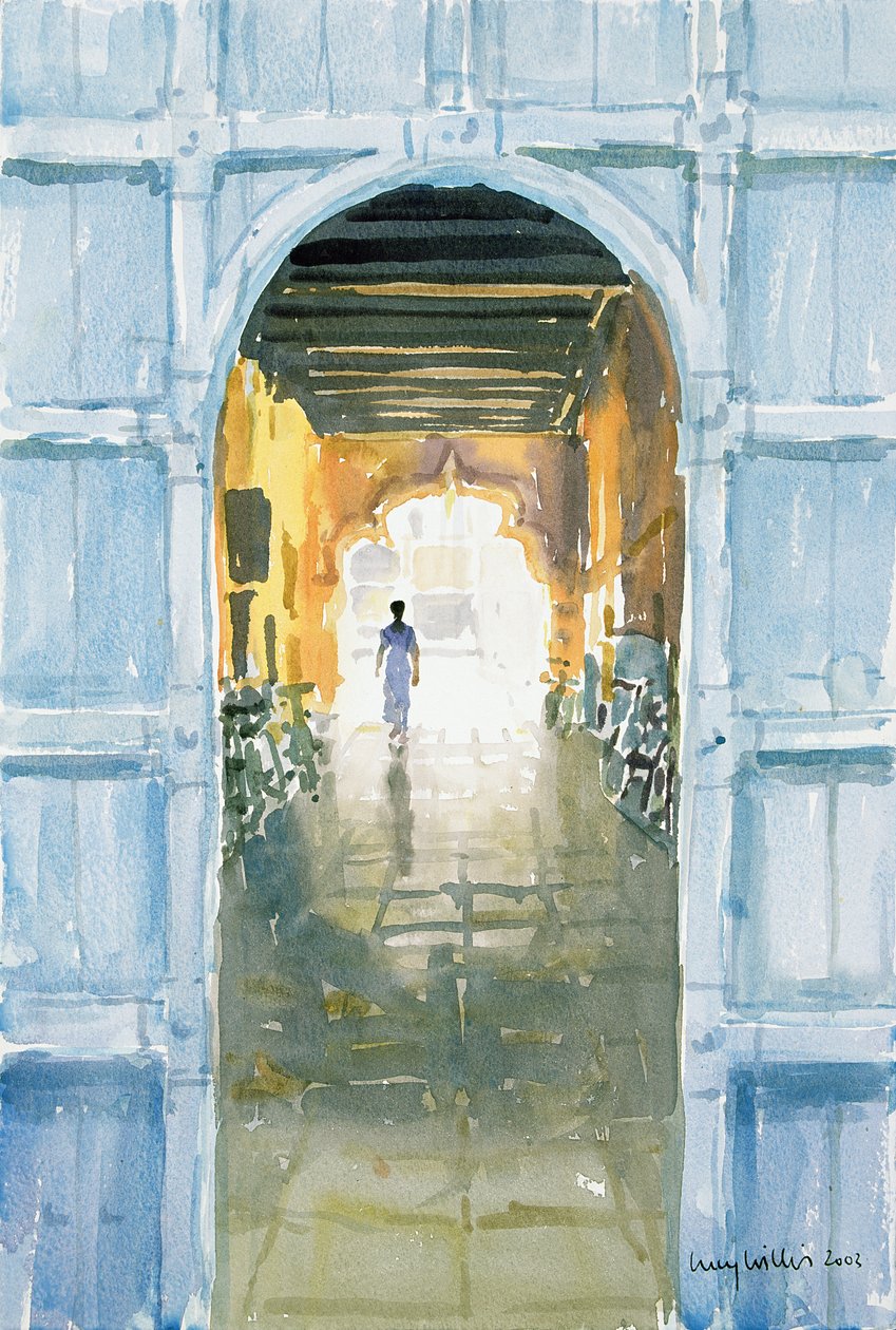 Walking Towards the Light, Cochin, 2002 (wc paperilla) tekijältä Lucy Willis