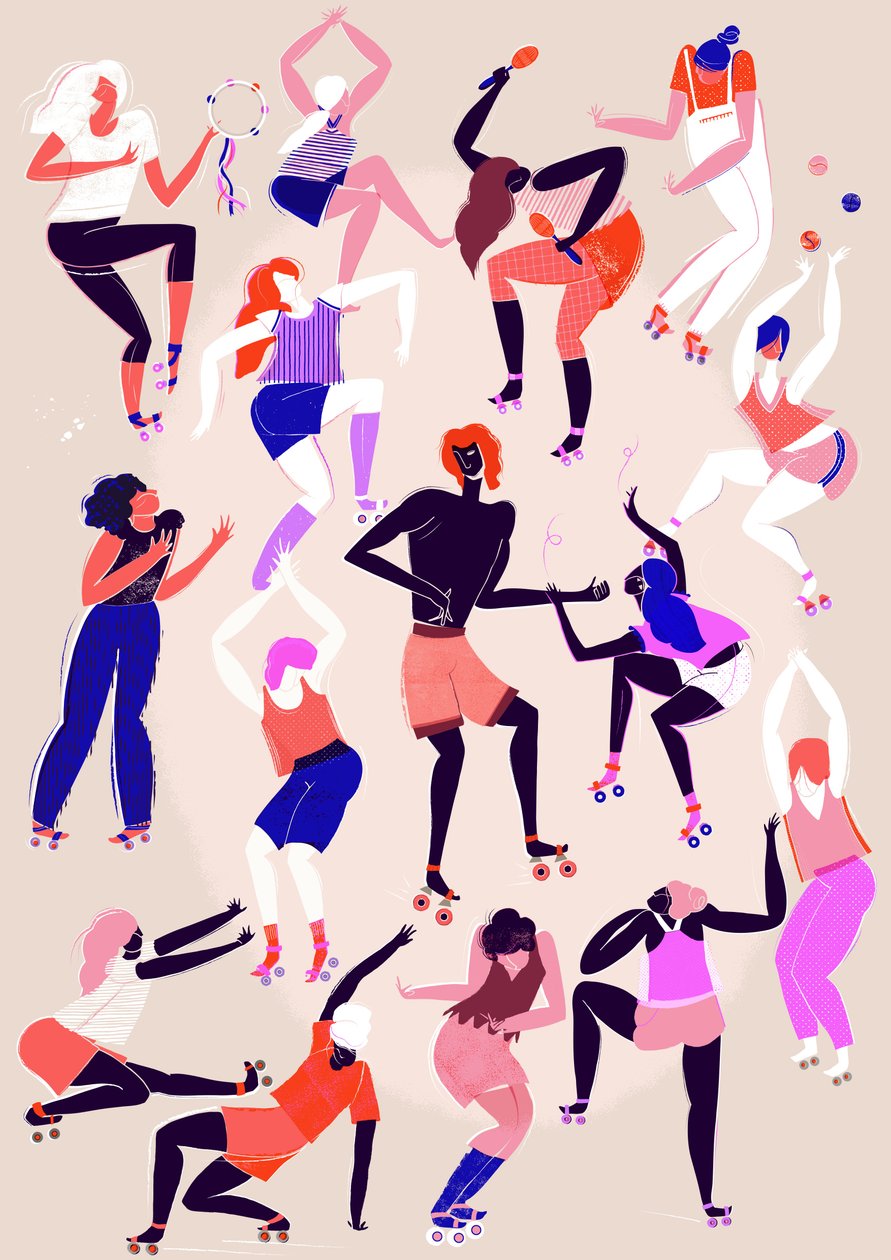 Roller Disco, 2015 (digitaalinen) tekijältä Lucy Banaji
