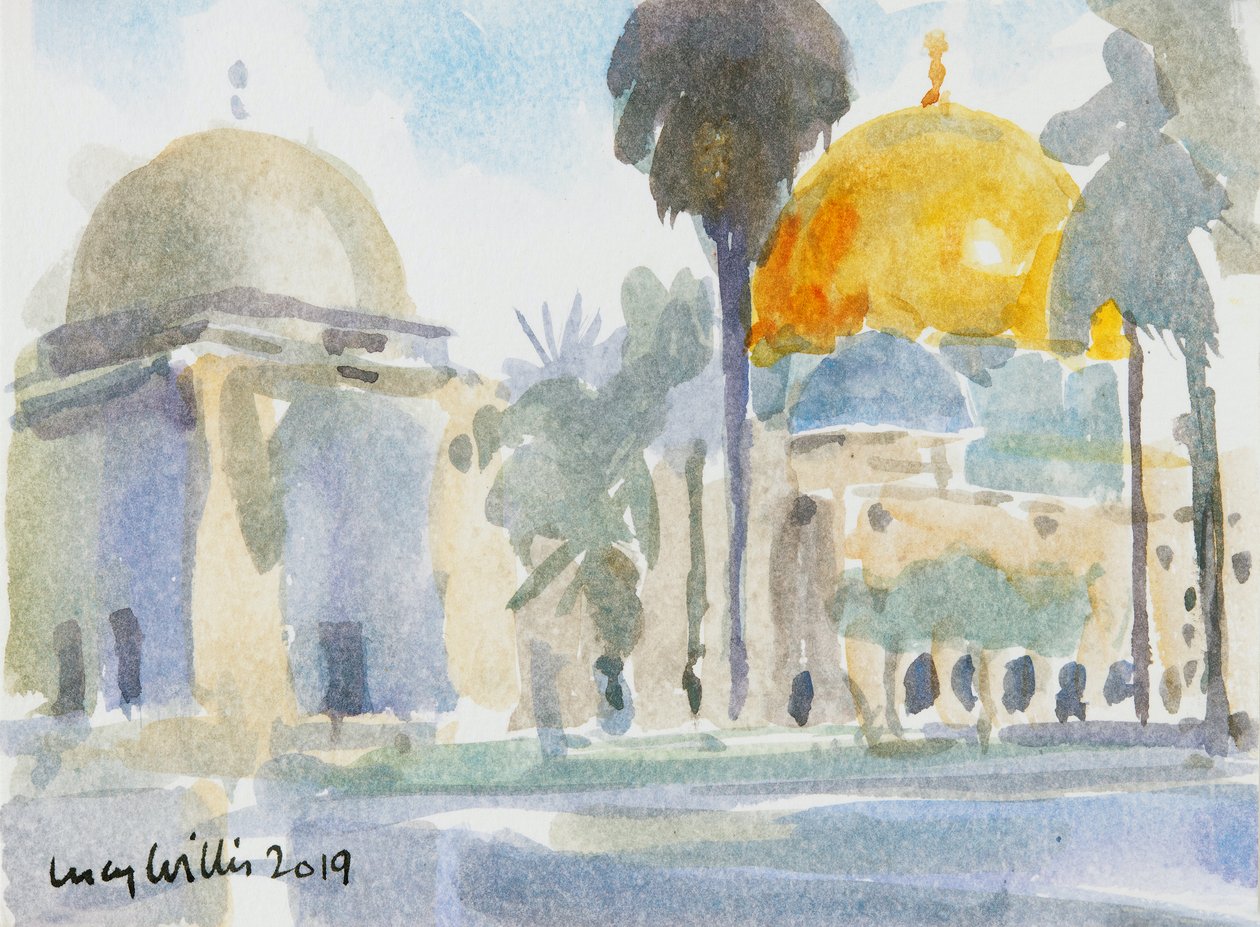 Golden Dome, Jerusalem, 2019 (w/c paperilla) tekijältä Lucy Willis