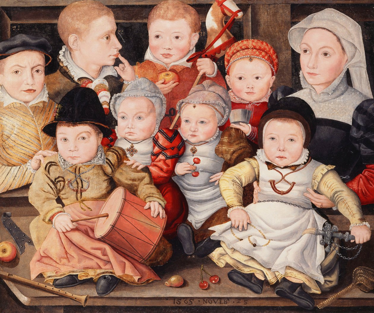 Ryhmämuotokuva lapsista, 1565 tekijältä Ludger Tom the Younger Ring