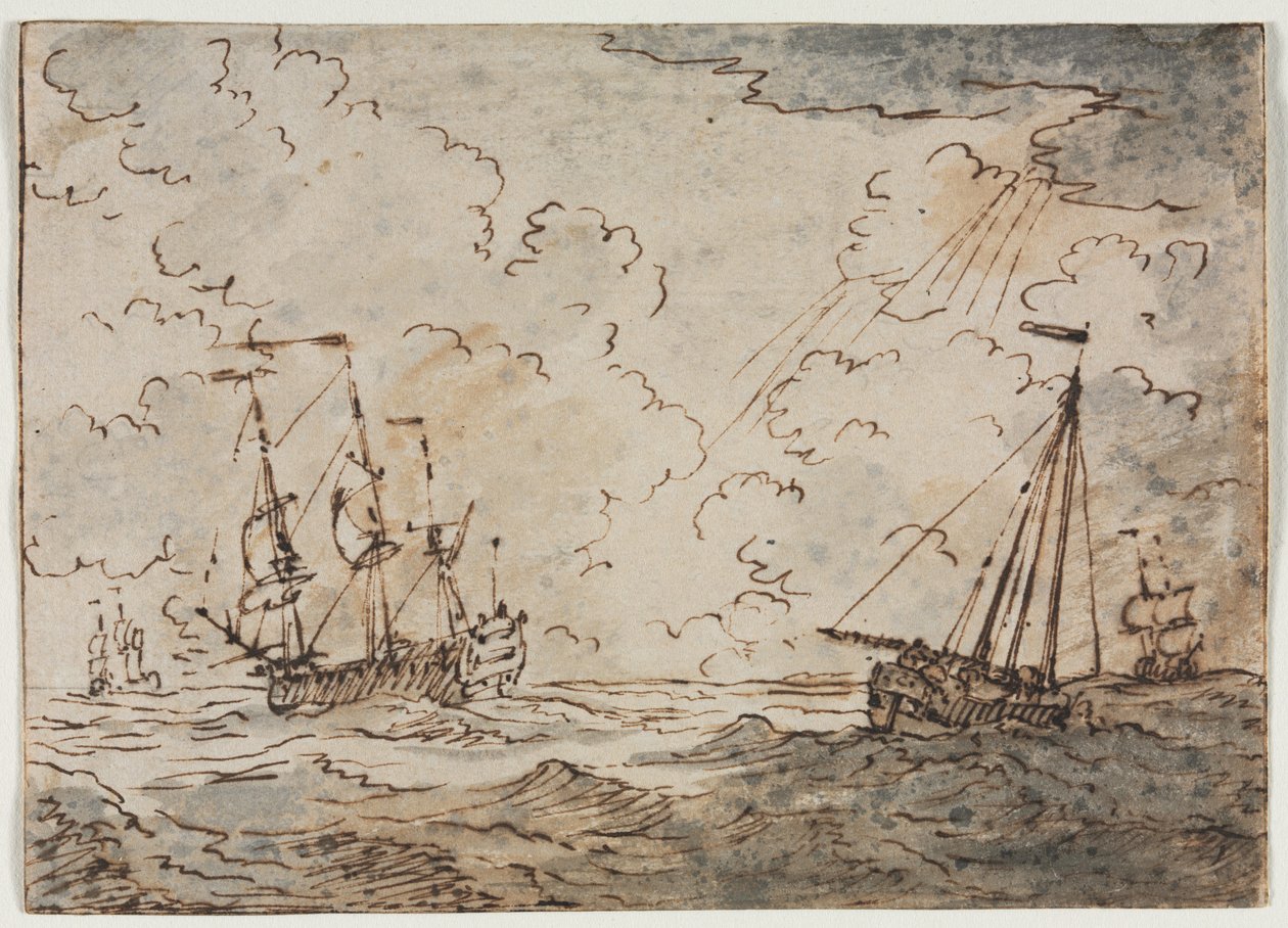 Laivat merellä, 1600-luku. tekijältä Ludolf Backhuysen