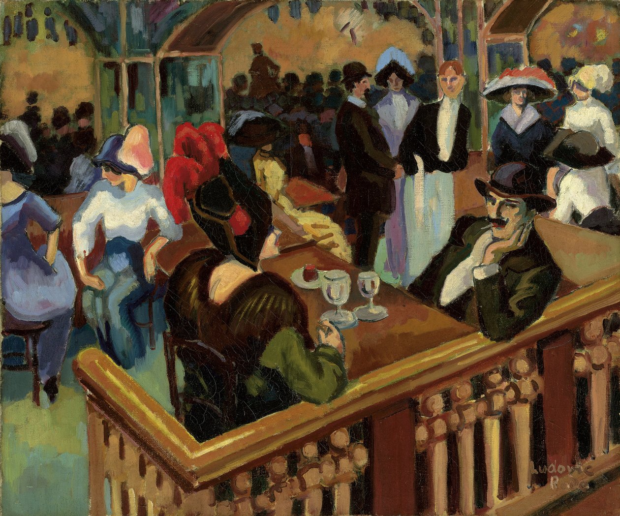 Cafe Parisien (Bal Tabarin) tekijältä Ludovic Rodolphe Pissarro