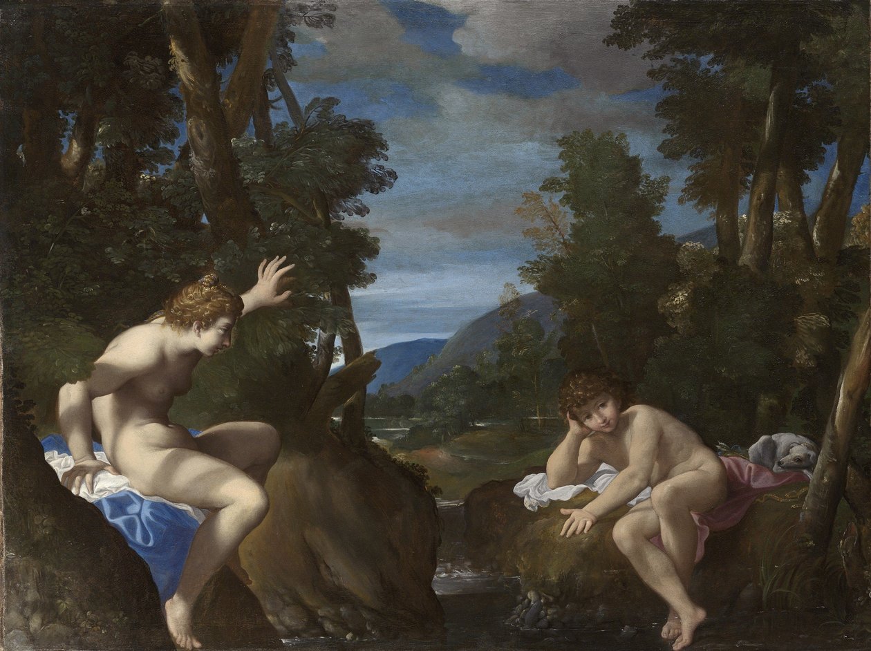 Salmacis ja Hermaphroditus tekijältä Ludovico Carracci