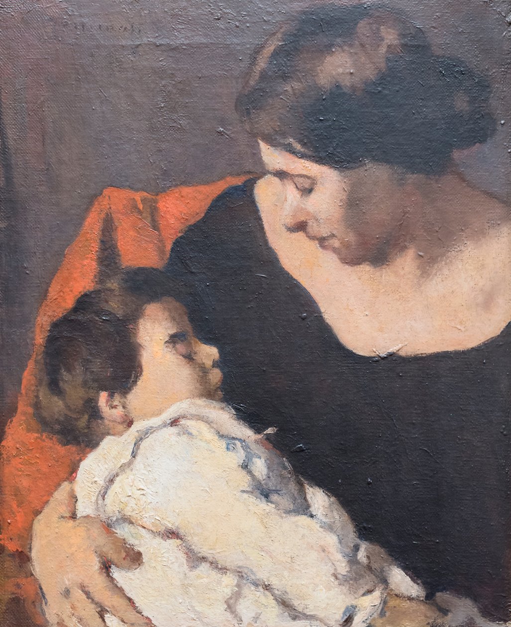Nainen lapsen kanssa tekijältä Ludovico (1866 1941) Tommasi