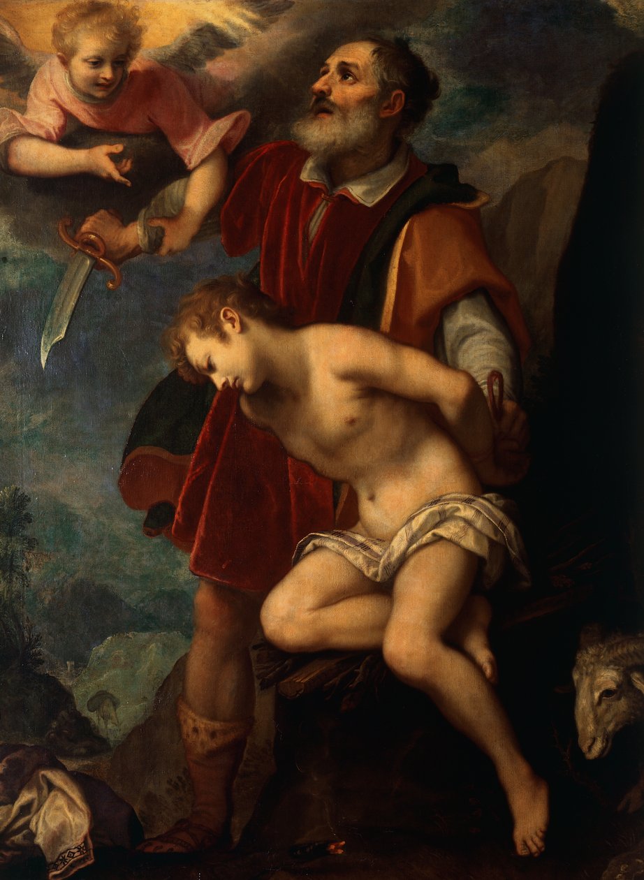 Aabrahamin uhri, Ludovico Cardi, joka tunnetaan nimellä il Cigoli (1559-1613), öljy kankaalle, 200x145 cm. tekijältä Ludovico Cardi