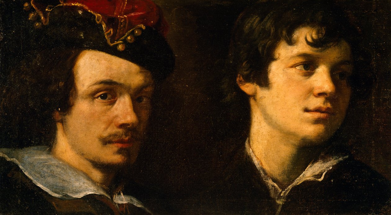 Kaksi päätä, Ludovico Cardin, joka tunnetaan nimellä il Cigoli (1559-1613), maalaus. tekijältä Ludovico Cardi